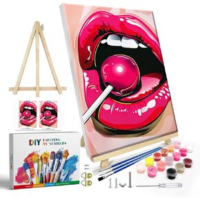 طلاء JOOOS بواسطة أرقام أرقام للبالغين مع الإطار ، وطلاء الكوكب برقم مع EASEL ، و DIY Color Planet زيت الزيت بالأرقام ، والطلاء البالغ السهل على مجموعات الأرقام على القماش لديكور الجدار المنزلي 8x12 بوصة