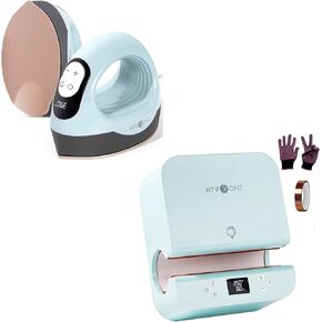 Htvront Auto Tumbler Heat Machine + Mini Heat Press 3 مع مبتكر 2 في 1 لوحة حرارة منحنية ومسطحة للقمصان T agug كوب أحذية دمية قبعة دمية