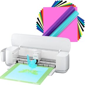 LOKLiK iCraft by HTVRONT Cutting Machine & Matte Permanent Vinyl - 14 Pack 12" X 12" Bundle