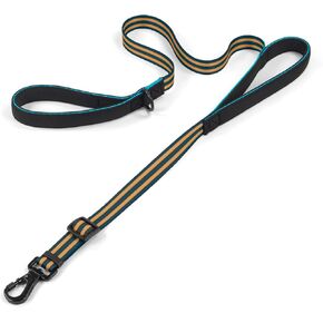 Adjustable Double Handle Dog Leash, Dual Soft Padded Handles Dog Lead for Traffic Control Heaty Duty Long Leashes Perfect for Walking and Training of Medium or Large Dogs (Pink,6FT)
