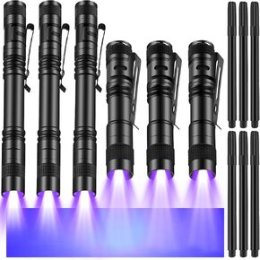 Tegeme 12 Invisible Ink Pen Set 6 Invisible Marker 6 Mini UV Flashlights Black Light Markers Disappearing Ink Pen for Secret Notes Prizes Spy Gift Party Favors