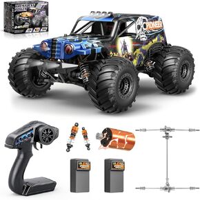 1/14 سيارات RC بدون فرش للبالغين ، MAX 42MPH OIL ESSORBER ELECTRAL 4WD RC CAR عالية السرعة ، سيارة التحكم عن بعد للبالغين RC شاحنة مع بطاريتين ليبوتين 2S ، متوافقة مع 3S Lipo