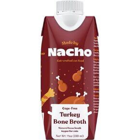 مصنوع من Nacho Bone Pulth Cat Food Topper للترطيب والأكل من الصعب إرضاءه - أضف البروتين والنكهة إلى طعام القطط الجاف - يدعم التغذية الأمثل والهضم والجلد والمعطف (11 أوقية (حزمة من 4) ، لحوم البقر)