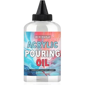 XIXISUSU Silicone Oil for Acrylic Pouring, Silicone Acrylic Paint Pouring Oil, 100% Pure Liquid Oils to Create Cells in Paintings - Professional Fluid Art Supplies (8 oz)