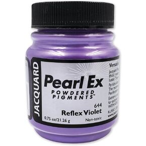 Jacquard Pearl Ex Pigment Powder 0.75 oz Reflex Violet - Loose Mica Powder for Epoxy Resin, Watercolors, Calligraphy Ink & Clay - Epoxy Pigment Powder - Epoxy Resin Color