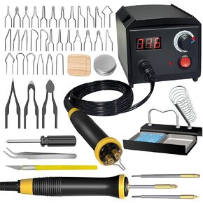 Wood Burning Tool, Wood Burner kit Pen 200~750℃, Wood Burning kit with Digital Thermometer Temperature Adjustable Temperature, 2 pyrographic Wood Burning pens, 36 Wood Burning Pen Tips