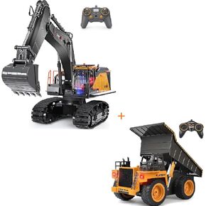 kolegend 22 Channel RC Excavator and Dump Truck