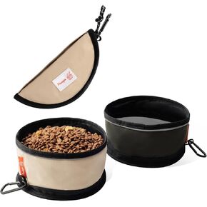 Pawyee Dog Food Bag Pet Pet Bowls Dog Bowls المحمولة والضوء للطعام والمخيمات المائية سفر