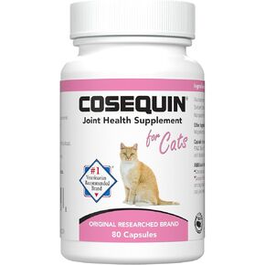 ملحق Nutramax Cosequin Health Health للقطط - مع الجلوكوزامين والغريوتن ، 80 كبسولة (حزمة 2)