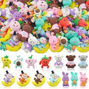 30 PCS قطرات القلم رصاص قبعات أعلى للأطفال مضحك قلم رصاص القلم الرصاص أعلى محور السنجاب محور القبعات ثلاثية الأبعاد للأطفال والطلاب والمعلمين in Kuwait