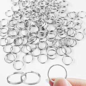 120pcs تقسيم مفتاح الصلب المقاوم للصدأ حلقة القفز حلقة مقسمة مرفق لسلسلة مفاتيح DIY وملحقات المجوهرات