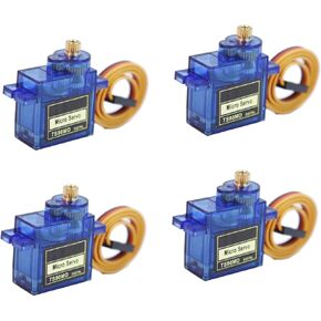 4 Pack Full Metal Gear TS90MD 9G Digital Micro RC Servo 270 درجة ترقية SG90 Mini Servos Motor لـ Arduino RC Smart Car 450 Aircraft Plan