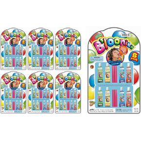 JA-RU B'loonies Plastic Balloon Variety 8 (48 Tubes in 6 Packs) Great Original Bloonies Bubble Making. Blow a Plastic Bubble. Classic Retro Toy. Plus 1 Sticker. 774-6s