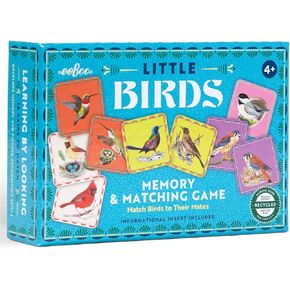 EEBOO: لعبة الذاكرة والمطابقة - Little Birds - 18 أزواج مطابقة مصورة ، لعبة البلاط التركيز ، إدراج إعلامي ، الأطفال الذين تتراوح أعمارهم بين 4 سنوات ، 1-4 لاعبين