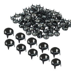 Moicstiy 100 PCS 9mm Nailhead Round Rivets ، Procts Plunk Metal Plancs Spiks for DIY Leather ، Clothing ، Bag (Silver)