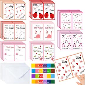 بطاقات المعايدة لعيد الأم Haooryx - 48Pack Photeprint Animal Photeprint Mother's DIY اصنع بطاقات تحية الخاصة بك الخاصة بك صنع مجموعات أطباق هدية عيد ميلاد MOM