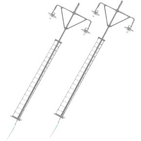 2pcs مصغرة إشارة خطوط خطوط النماذج النماذج المتينة ABS ومصابيح حركة المرور المعدنية لتخطيط طاولة الرمال الوهج الدافئ لتوهج دافئ للقطار وملحقات النموذج