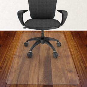 Azadx Office Chair Mat for Hardwood Floor, 48"x72" Clear Desk Chair Mat for Hardwood Floor Large Protector Floor Mat for Office Chair, Easy Glide Rolling Plastic Floor Mat, Chair Mat for Home Office