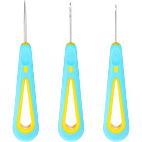 3 PCS Punch Needle Wick for Candle Making, Green Candle Making Tools Metal Hand Drills Punch Needle Candles Wick Tools Round Hole Wicks Needles for Silicone Molds DIY Candles Makings
