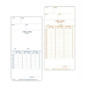 1000 بطاقة زمنية ATR121 لـ Acroprint ATR120 و ATR120R