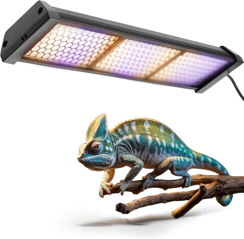 Dimmable LED Reptile UVB Lamp, 8000 Hours UVB Duration for Much Longer Lifespan, Adjustable 4/8/12-Hour Cycles, Suitable for Lizard and Chameleon, 12W, L Size in Saudi Arabia