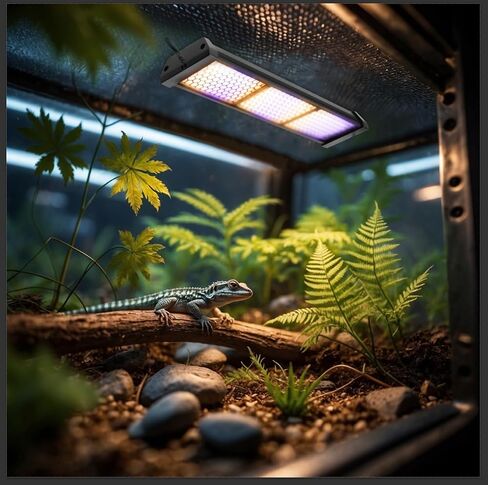 Dimmable LED Reptile UVB Lamp, 8000 Hours UVB Duration for Much Longer Lifespan, Adjustable 4/8/12-Hour Cycles, Suitable for Lizard and Chameleon, 12W, L Size in Saudi Arabia