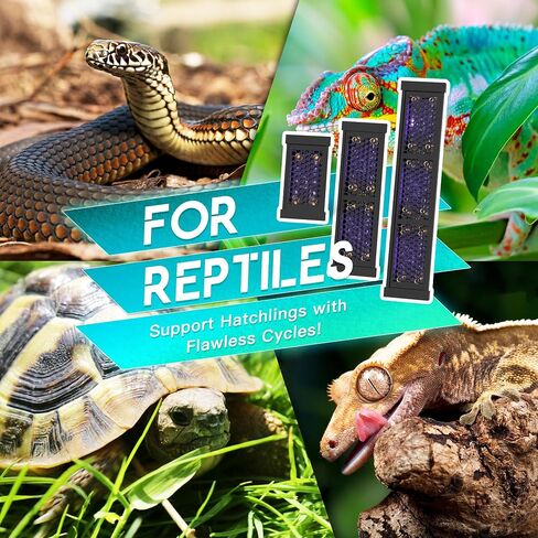 Dimmable LED Reptile UVB Lamp, 8000 Hours UVB Duration for Much Longer Lifespan, Adjustable 4/8/12-Hour Cycles, Suitable for Lizard and Chameleon, 12W, L Size in Saudi Arabia