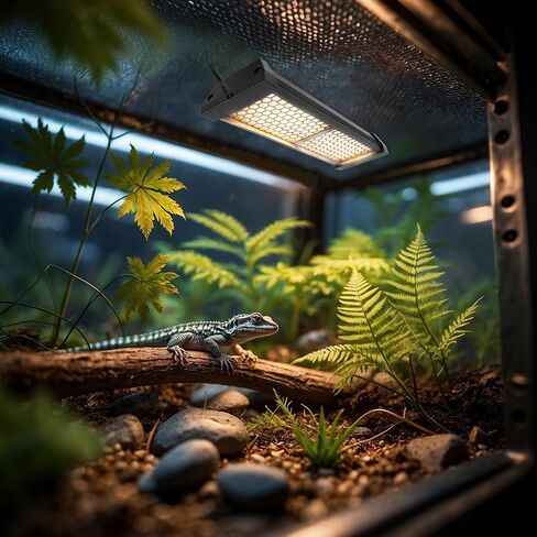 Dimmable LED Reptile UVB Lamp, 8000 Hours UVB Duration for Much Longer Lifespan, Adjustable 4/8/12-Hour Cycles, Suitable for Lizard and Chameleon, 12W, L Size in Saudi Arabia