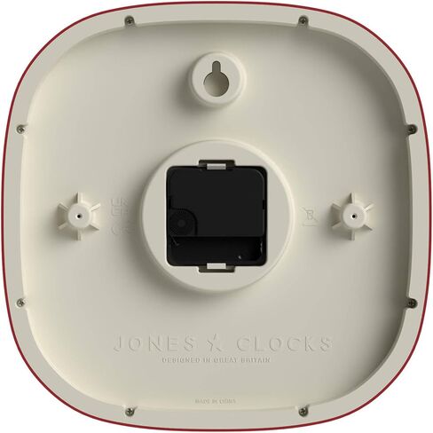 JONES CLOCKS Retro Square Wall Clock in Acrylic, The 'Marvel' in Grey, 25 x 25 x 5cm in Kuwait