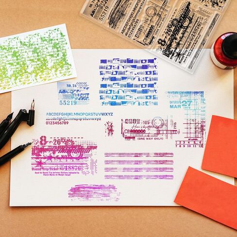 GLOBLELAND Ink Dot Background Clear Stamps for DIY Scrapbooking Broken Glass Background Silicone Stamp Seals Cracks Background Stamp for Cards Making Photo Album Journal Decoration 8.27×5.83inch in Saudi Arabia
