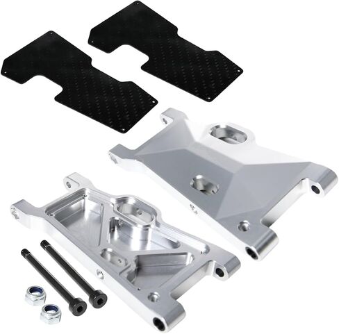 CNC Aluminum Alloy Front & Rear Universal Suspension Arm for RC 1/5 LOSI DBXL 2pcs/Set (Silver) in Saudi Arabia
