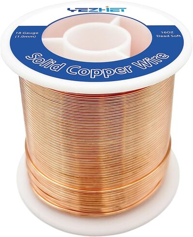 10 Gauge Soft Soild Copper Wire, 34 ft 1LB Spool, 99.9% Pure for Electroculture Gardening, Jewelry Making, Beading, Science Projects (10GA) in Saudi Arabia