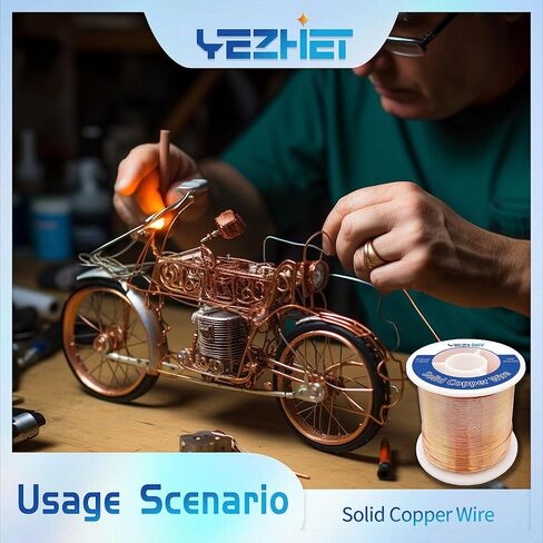 10 Gauge Soft Soild Copper Wire, 34 ft 1LB Spool, 99.9% Pure for Electroculture Gardening, Jewelry Making, Beading, Science Projects (10GA) in Saudi Arabia