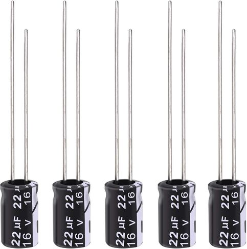 Tnisesm 20Pcs 1UF 50V Electrolytic Capacitor 1 UF MFD 50 Volt with Aluminum Radial Leads in Kuwait