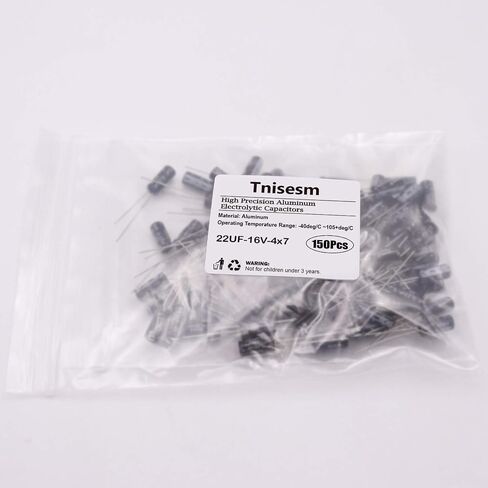 Tnisesm 20Pcs 1UF 50V Electrolytic Capacitor 1 UF MFD 50 Volt with Aluminum Radial Leads in Kuwait
