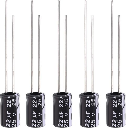 Tnisesm 20Pcs 1UF 50V Electrolytic Capacitor 1 UF MFD 50 Volt with Aluminum Radial Leads in Kuwait