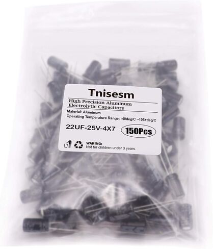 Tnisesm 20Pcs 1UF 50V Electrolytic Capacitor 1 UF MFD 50 Volt with Aluminum Radial Leads in Kuwait