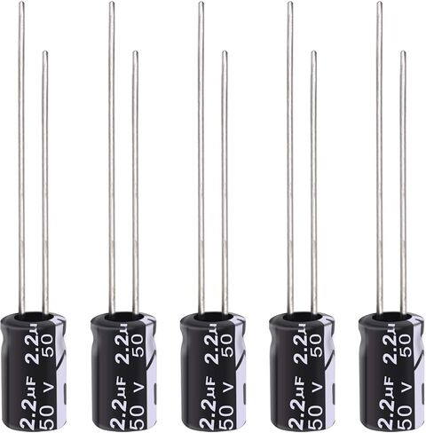 Tnisesm 20Pcs 1UF 50V Electrolytic Capacitor 1 UF MFD 50 Volt with Aluminum Radial Leads in Kuwait