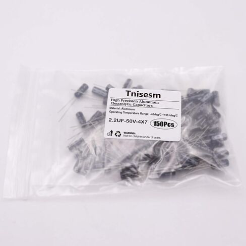 Tnisesm 20Pcs 1UF 50V Electrolytic Capacitor 1 UF MFD 50 Volt with Aluminum Radial Leads in Kuwait