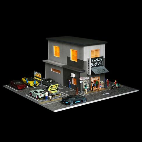 حالة عرض Diorama Hot Wheel - 1/64 حالة عرض سيارة طراز Scale ، 1:64 مشهد مرآب Diorama لتخزين عرض العرض (بناء المصنع) in Kuwait