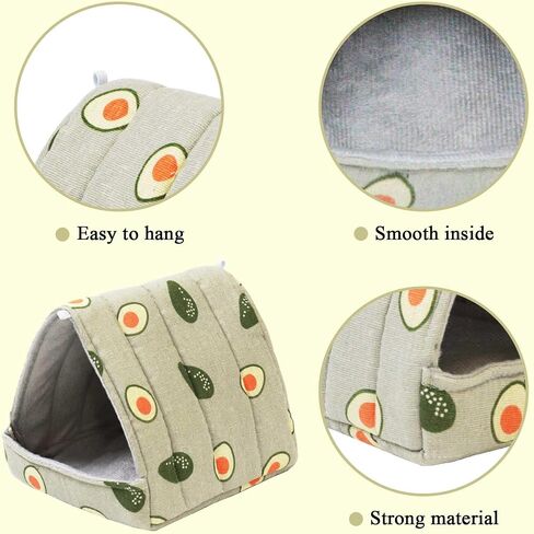 JSPYFITS 2 Pack Guinea Pig Hideout,Small Animal House Guinea Pig Bed Washable Cage Accessories for Small Pet Bunny/Rabbit/Hamster/Chinchilla Guinea Strawberry/Avocado in Saudi Arabia