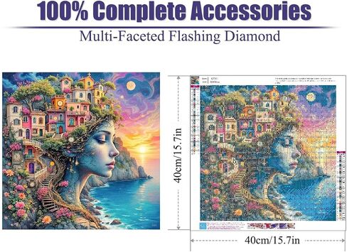 DIY Diamond Painting Kits for Adults-Flowers Diamond Art Kits for Adults Beginners, 5D Diamond Painting Flowers, Full Round Drill Diamond Art Gem Art and Crafts 12x16inch in Saudi Arabia