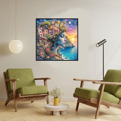 DIY Diamond Painting Kits for Adults-Flowers Diamond Art Kits for Adults Beginners, 5D Diamond Painting Flowers, Full Round Drill Diamond Art Gem Art and Crafts 12x16inch in Saudi Arabia