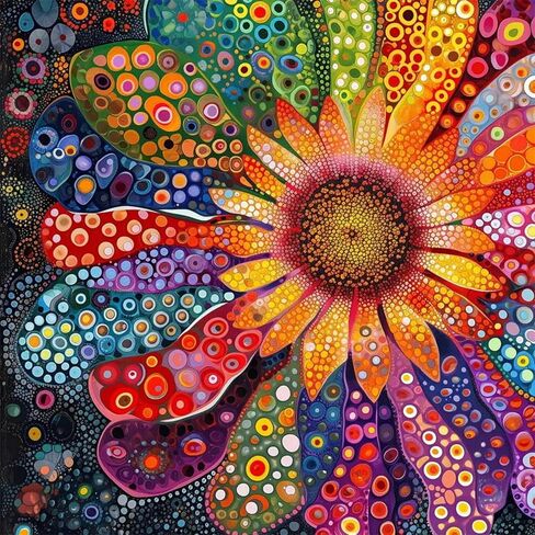 DIY Diamond Painting Kits for Adults-Flowers Diamond Art Kits for Adults Beginners, 5D Diamond Painting Flowers, Full Round Drill Diamond Art Gem Art and Crafts 12x16inch in Kuwait