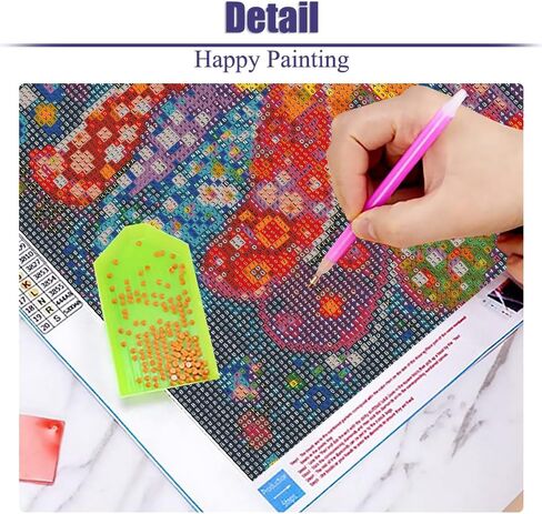 DIY Diamond Painting Kits for Adults-Flowers Diamond Art Kits for Adults Beginners, 5D Diamond Painting Flowers, Full Round Drill Diamond Art Gem Art and Crafts 12x16inch in Kuwait