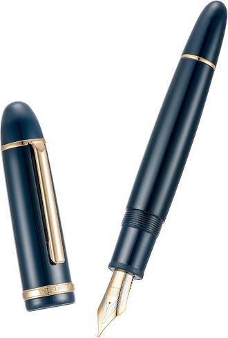 Jinhao X159 Dark Blue Fountain Pen # 8 Fine Point Gold Trim Smooth Writing Instrument with Converter in Saudi Arabia