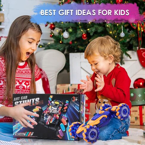 Gesture Sensing RC Stunt Car with Lights Music Hand Controlled Remote Control Car 4WD 2.4GHz Off-Road 360° Double Sided Rotation Stunt Car Birthday Gift Idea for Boys Girls (Blule) in Saudi Arabia