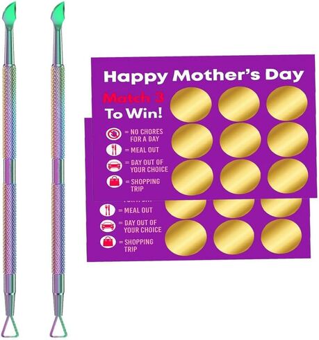 أداة خدش اليانصيب المعدنية ذات الطرف المزدوج باللون الذهبي الوردي، مكشطة ملصقات لوتو سكراتشر لتذكرة اليانصيب، خدش الأرقام التي يصعب إزالتها على البطاقات الحالية وكهدية سرية، قطعتان in Kuwait