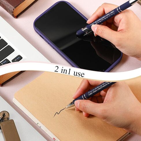 Fuutreov 50 Pcs Christian Pens Bulk Bible Verse Inspirational Pens Holy Week Gift Screen Touch Motivational Scripture Quote Metal Pens for Men Women Sunday Christmas School Office Gift(Black) in Saudi Arabia