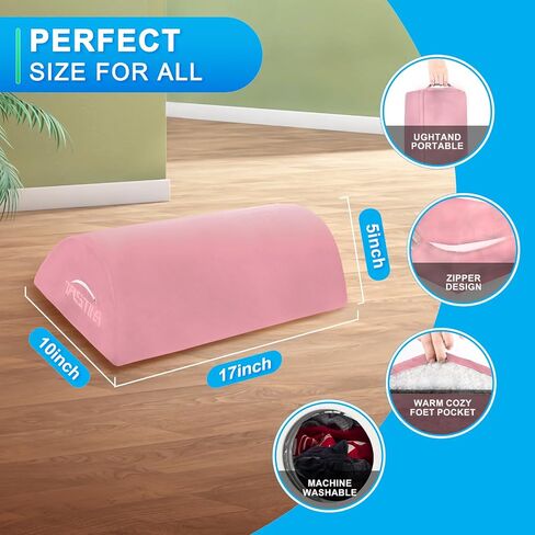 Talstila Foot Rest for Under Desk في العمل ، مسند القدمين مع جيب أقدام أفخم دافئة ، براز قدم الرغوة المريحة ، أسفل مساند المكتب ، لمكاتب المكاتب وكرسي المكاتب - Back & Leg Pain Rights in Kuwait